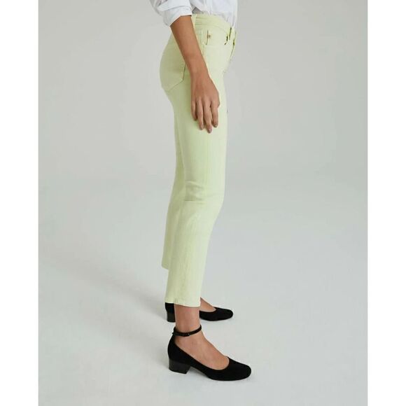 NWOT AG ISABELLE Hi WHITE CITRUS MIST HIGH-RISE BUTTON-UP STRAIGHT CROP JEANS 29 - Picture 6 of 6